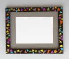 butterflies and hearts black frame resin
