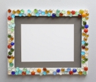 Colored stones, White Frame resin