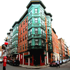 Multicolored buildings in Boston, Massachusetts