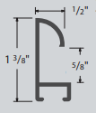 1/2 " width: ideal for small or medium size artworks. Due to its smooth, modern face, this versatile frame suits a wide selection of photographs, paintings and giclée prints.

Nielsen 25-21 Profile