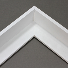 This tall floater frame features a slim 3/8 " profile and a 1-3/4 " depth. The frame comes in a matte white for a modern and classic finish.