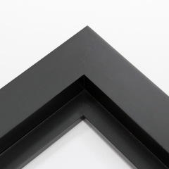 This sleek, modern matte black floater frame features a thick 1-9/16 " profile with a 1 " depth that is perfect for any minimal, classic appearance.