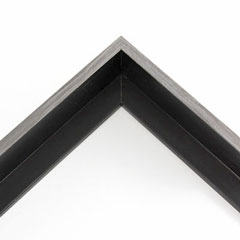 This medium, L-shaped canvas floater frame features a Charcoal Woodgrain style, and a 3/8 " flat face.

*Note: These solid wood, custom canvas floaters are for stretched canvas prints and paintings, and raised wood panels.