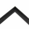 This black small, L-shaped canvas floater frame features a 1/8 " flat face, and 11/16 " rabbet.

*Note: These solid wood, custom canvas floaters are for stretched canvas prints and paintings, and raised wood panels.