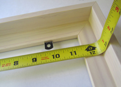 For stepped floater frames, make sure you measure from the edges of the steps.