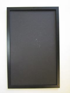 A frame order with plexi and backing