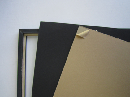 A frame order with plexi and backing