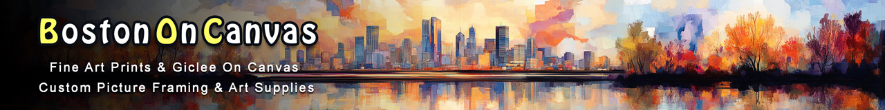 Boston Print On Canvas, Custom Made Wood/Metal Frames, Block Mounting & Handmade Oil Paintings